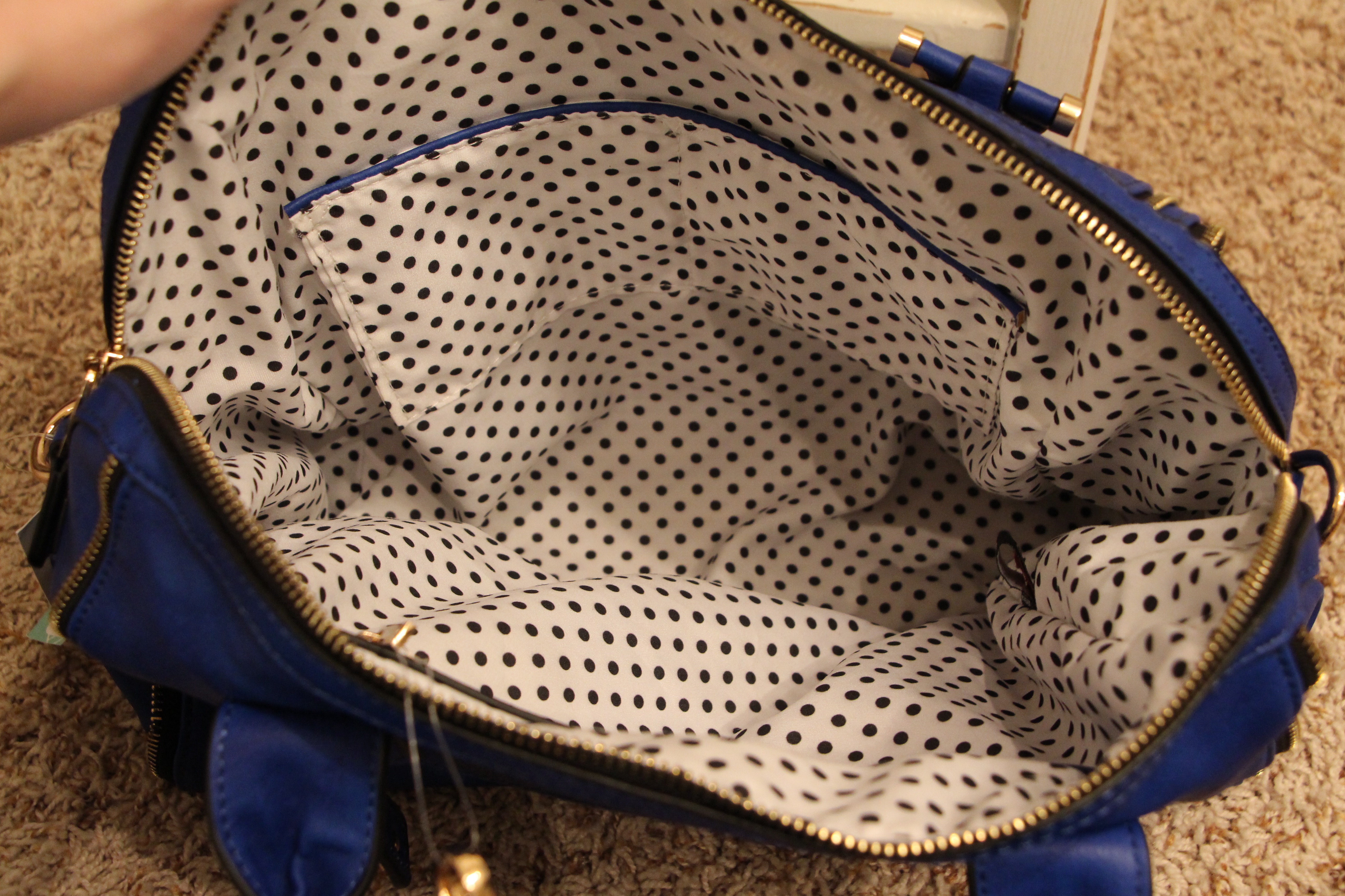 elisha zipper accent structured satchel lining